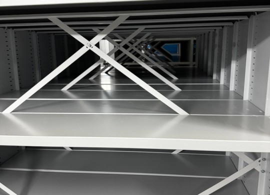 Двухсторонние мобильные стеллажи